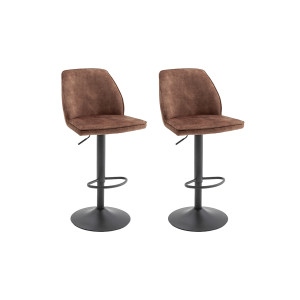 Barhocker OTTAWA BAR Barstuhl Velour Optik rostbraun