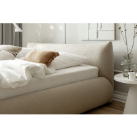 Polsterbett Fortello mit Stauraumfunktion 160x200 Stoff Marieta cappuccino