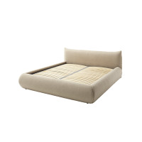 Polsterbett Fortello mit Stauraumfunktion 160x200 Stoff Marieta cappuccino