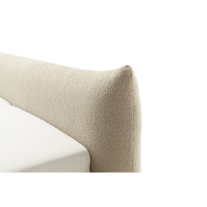 Polsterbett Fortello mit Stauraumfunktion 180x200 Stoff Marieta cappuccino