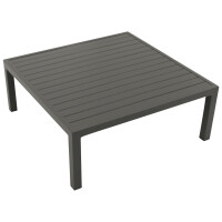 Eck-Lounge Set mit Tisch, Aluminium grau