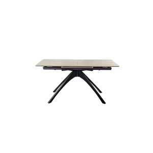 CERRITO  Esstisch Auszugtisch 160 (220) cm Natursteinoptik beige