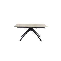 CERRITO  Esstisch Auszugtisch 160 (220) cm Natursteinoptik beige