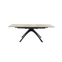 CERRITO  Esstisch Auszugtisch 160 (220) cm Natursteinoptik beige