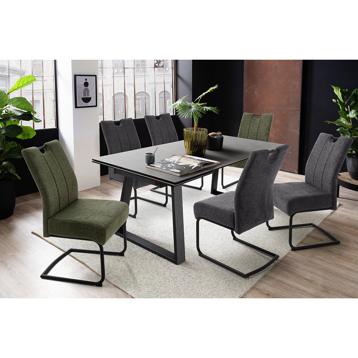 NARBONNE Esstisch Auszugtisch 200 (300) cm anthrazit