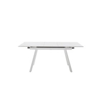 PARENZO Esstisch Auszugtisch 140 (180) cm Natursteinoptik weiss