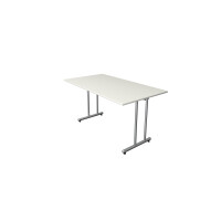 Kerkmann Schreibtisch Smart office 140x70x75 cm C-Fuß-Gestell Weiß