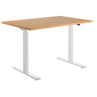 Topstar Sitz-/Steh-Schreibtisch, (B)1.800 mm, weiß elektr. höhenverstellbar