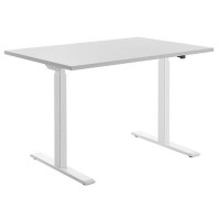 Topstar Sitz-/Steh-Schreibtisch, (B)1.800 mm, weiß elektr. höhenverstellbar