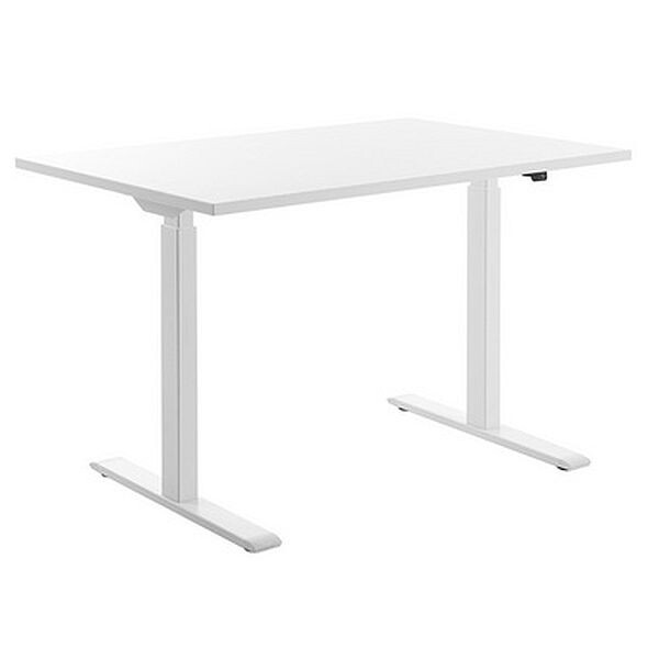 Topstar Sitz-/Steh-Schreibtisch, (B)1.200 mm, weiß elektr. höhenverstellbar