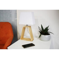 UNiLUX LED-Tischleuchte DUNE, weiß / Holz
