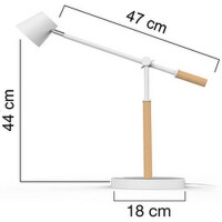 UNiLUX LED-Tischleuchte VICKY, dimmbar, Buche/weiß