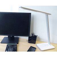 UNiLUX LED-Tischleuchte JAZZ, weiß / metallgrau