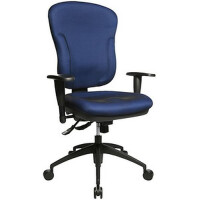 Topstar Bürodrehstuhl Wellpoint 30 SY blau ohne Armlehnen-Teppichbodenrollen