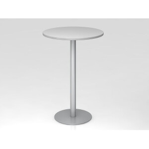 Bistro Tisch Stehtisch Besprechungstisch 08 silber 80 cm Durchmesser