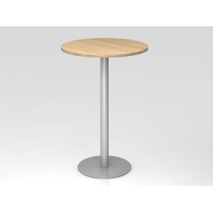Bistro Tisch Stehtisch Besprechungstisch 08 silber 80 cm Durchmesser
