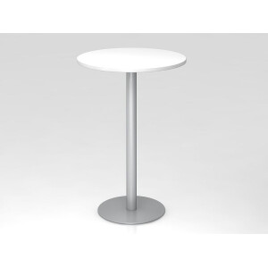 Bistro Tisch Stehtisch Besprechungstisch 08 silber 80 cm Durchmesser