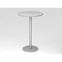 Bistro Tisch Stehtisch Besprechungstisch 08 silber 80 cm Durchmesser