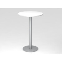 Bistro Tisch Stehtisch Besprechungstisch 08 silber 80 cm Durchmesser
