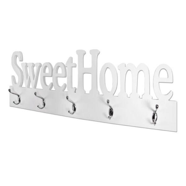 Garderobenleiste Wandgarderobe Sweet Home weiß-chrom
