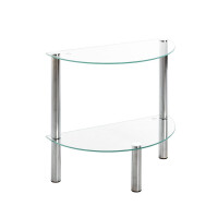 Zeitungsständer weiß-chrom Stahl