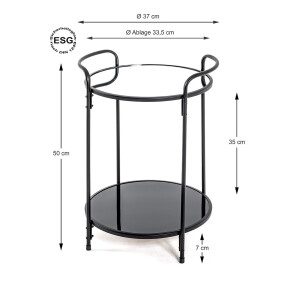 Beistelltisch Couchtisch Esens schwarz