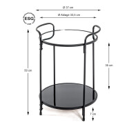 Beistelltisch Couchtisch Esens schwarz