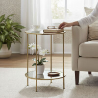Beistelltisch Glas Faro 1 gold