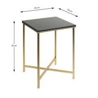 Beistelltisch Albufeira 39x39 cm gold-anthrazit