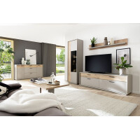 VALDIVIA Wohnkombination 1 W01 Basalt & Eiche Evoke