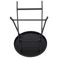Bistro-Klapptisch 60cm rund, Metall + Glasplatte