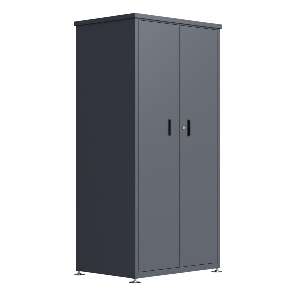 Gartenschrank 90x65x187cm, Stahl anthrazit
