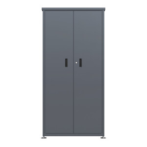 Gartenschrank 90x65x187cm, Stahl anthrazit