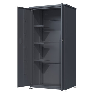Gartenschrank 90x65x187cm, Stahl anthrazit