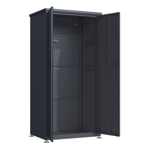 Gartenschrank 90x65x187cm, Stahl anthrazit