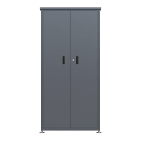Gartenschrank 90x65x187cm, Stahl anthrazit