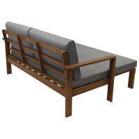 Liegesofa, Gartenliege, Gartensofa ausziehbar, Akazie