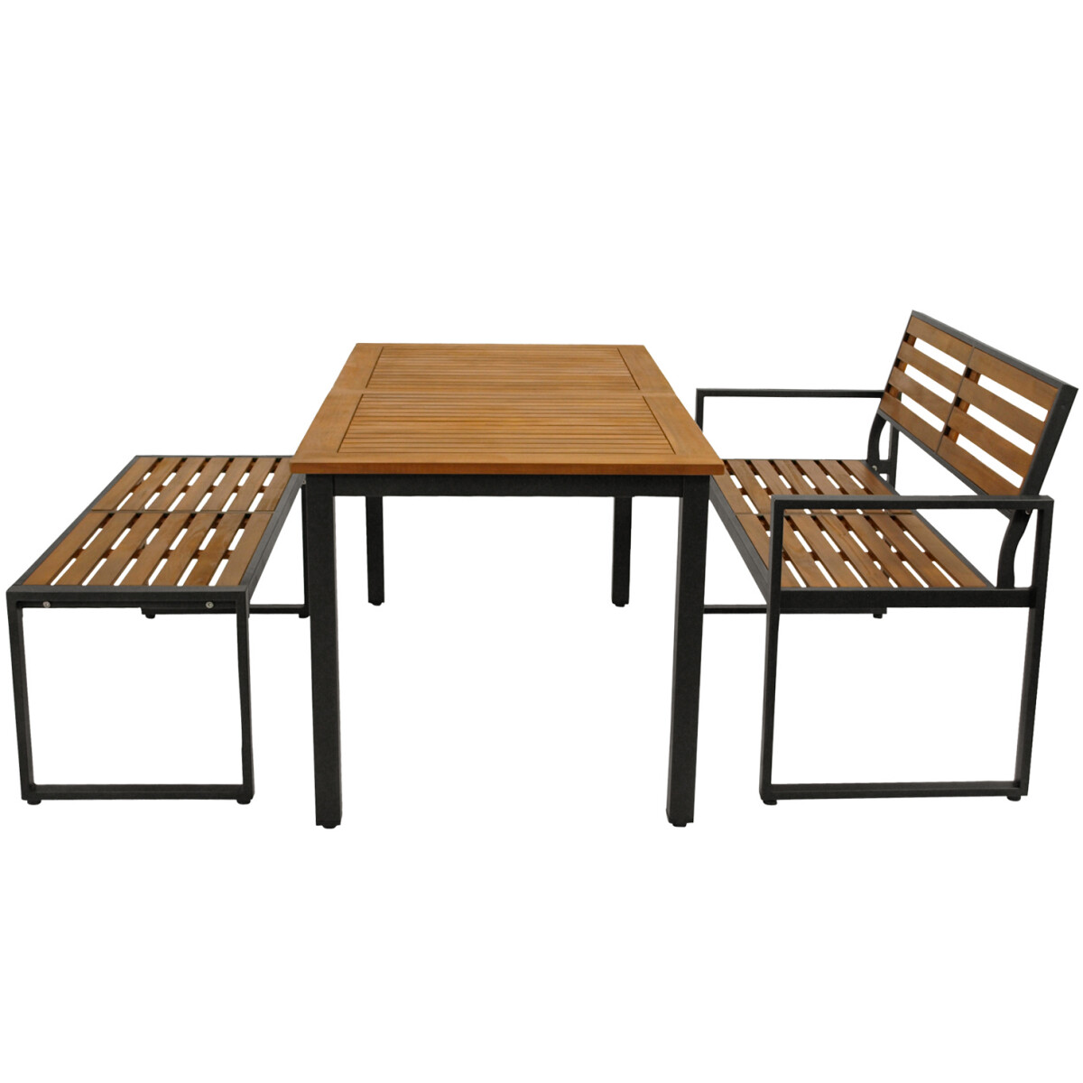 Garnitur Sitzgruppe 3-teilig, Stahl anth box
