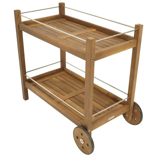 Servierwagen mit Rollen aus Akazienholz, Oberfläche geölt. FSC®-zertifiziert.