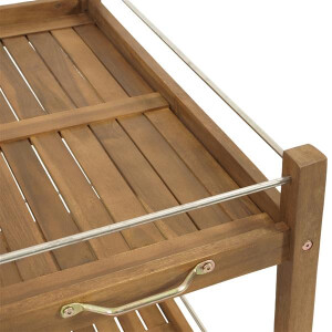 Servierwagen mit Rollen aus Akazienholz, Oberfläche geölt. FSC®-zertifiziert.