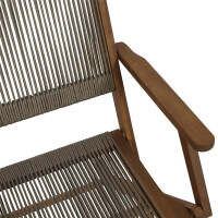 Gartensessel Klappsessel, Akazie + Rope, 2-er Set