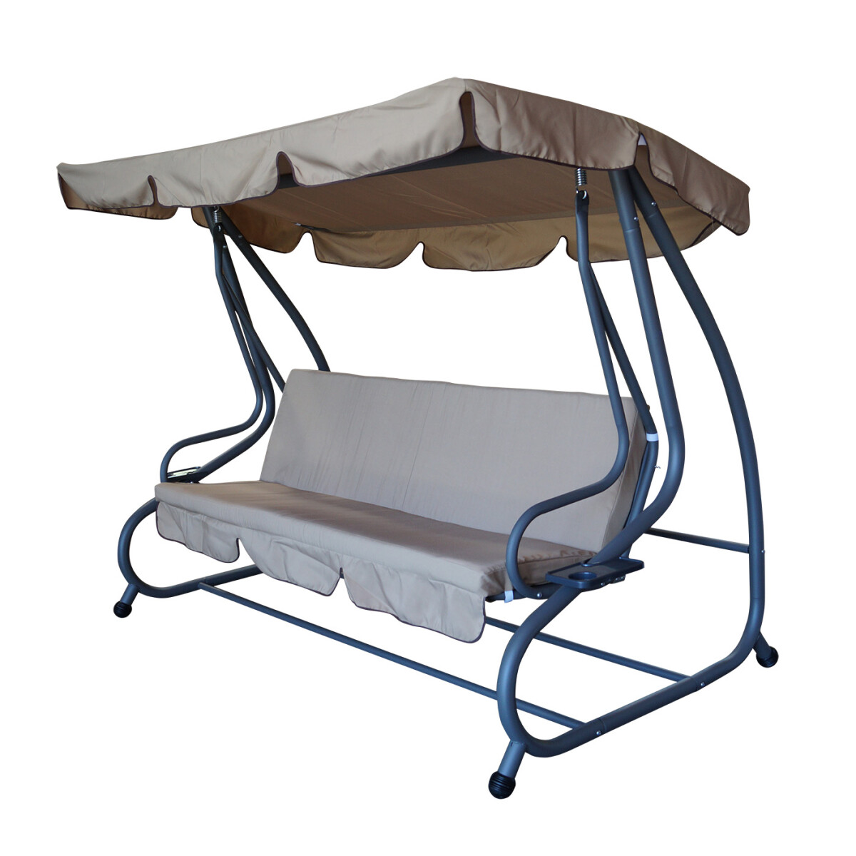 Hollywoodschaukel 4-sitzer, grau / creme box