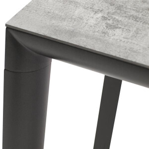 Bartisch 110x70cm, Aluminium anthrazit, Tischplatte aus ECP