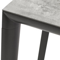Bartisch 110x70cm, Aluminium anthrazit, Tischplatte aus ECP