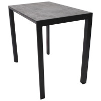 Bartisch 110x70cm, Aluminium anthrazit, Tischplatte aus ECP