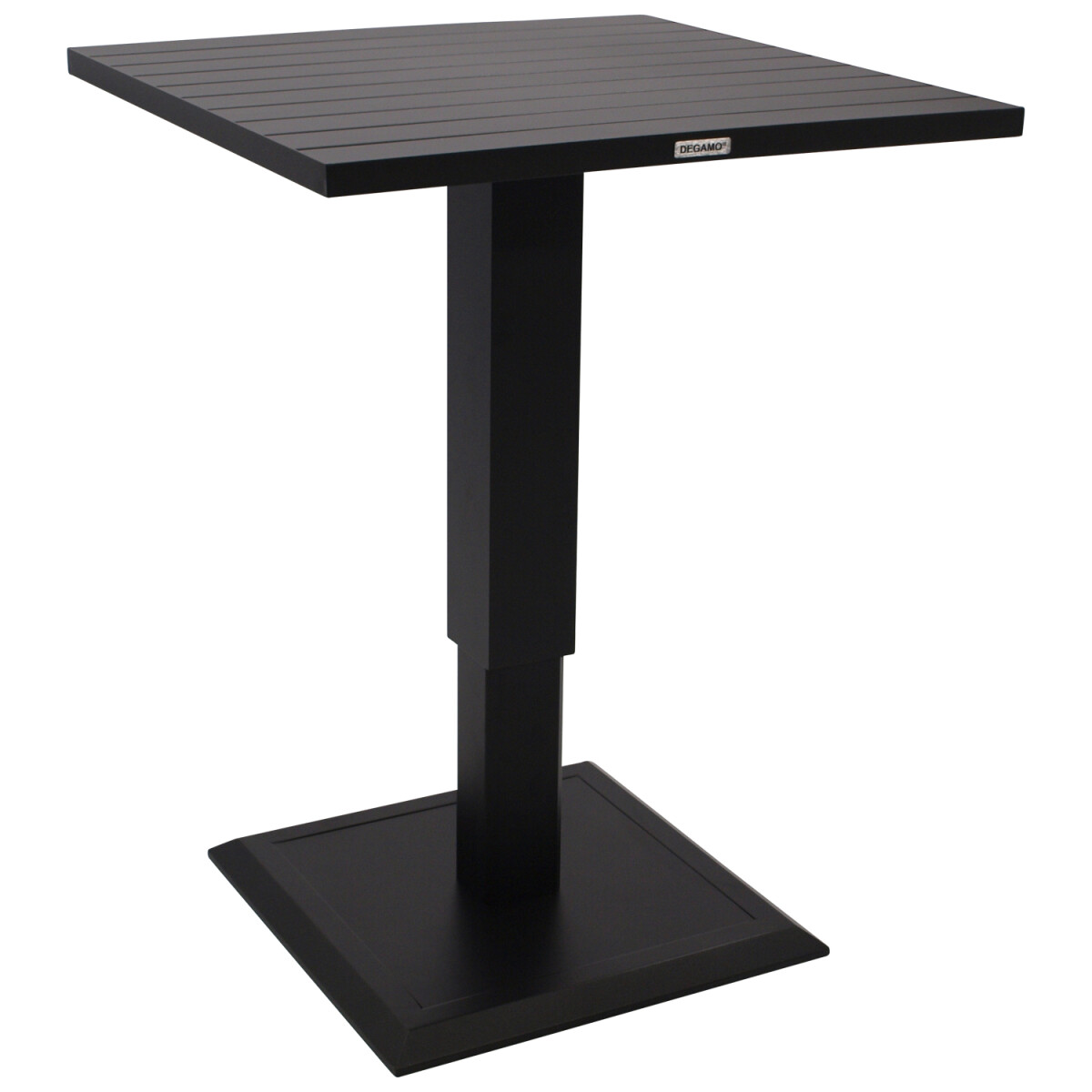 Bistrotisch / Stehtisch 75x75cm höhenverstellbar, Alumi