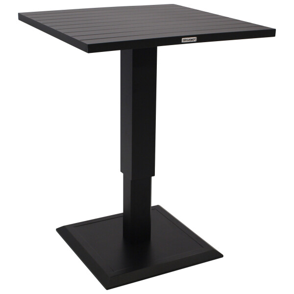 Bistrotisch / Stehtisch 75x75cm höhenverstellbar, Aluminium anthrazit