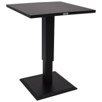 Bistrotisch / Stehtisch 75x75cm höhenverstellbar, Aluminium anthrazit