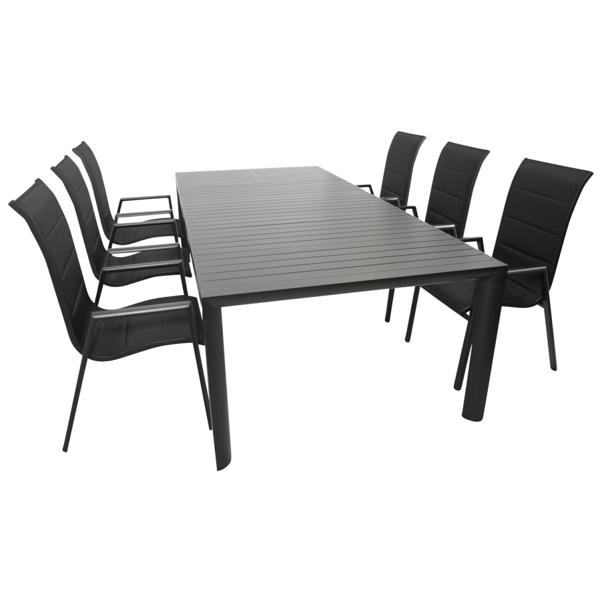 Garnitur Sitzgruppe 7-teilig, Aluminium anthrazit +...