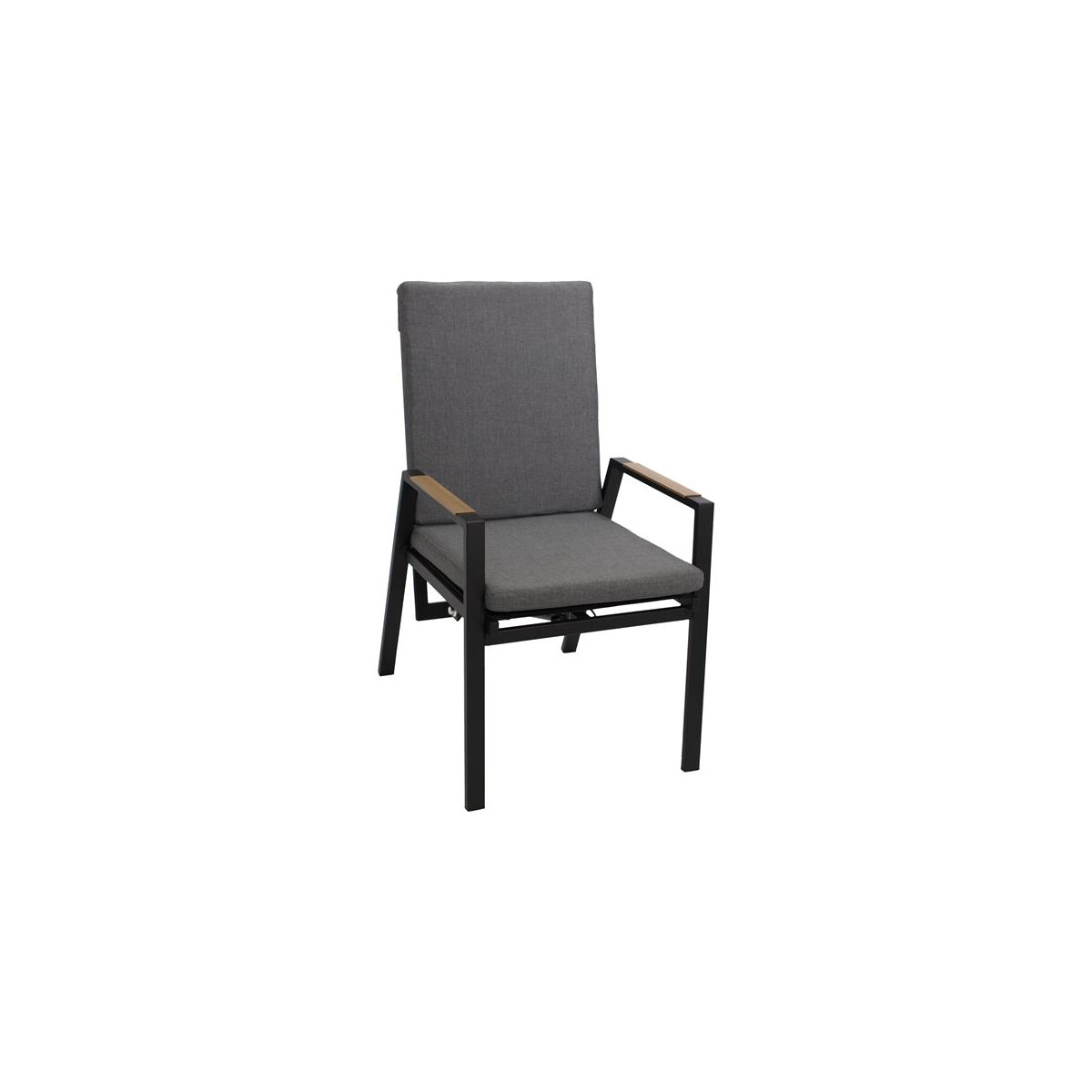 Gartensessel Sessel Hochlehner, Aluminium anthrazit, Armlehn